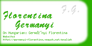 florentina germanyi business card